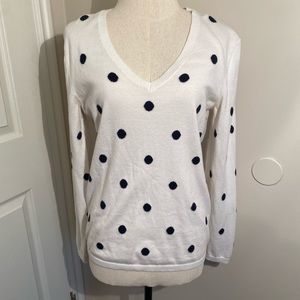 Tommy Hillfiger vneck woman’s sweater pocadot size medium